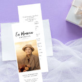 En Memoria葬儀スペインの写真ブックマークカード 名刺