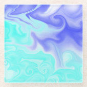 en morado y celeste ガラスコースター (正面)