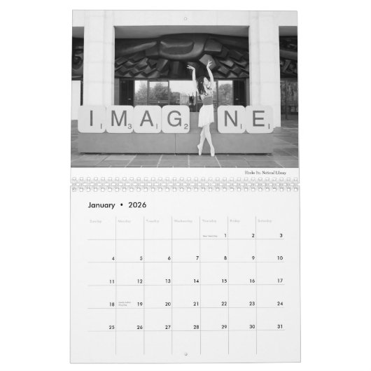 En Pointe カレンダー (1月 2026)