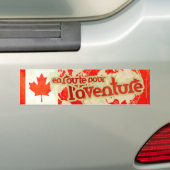 en route pour l aventure maple leaf carシール バンパーステッカー (車上)