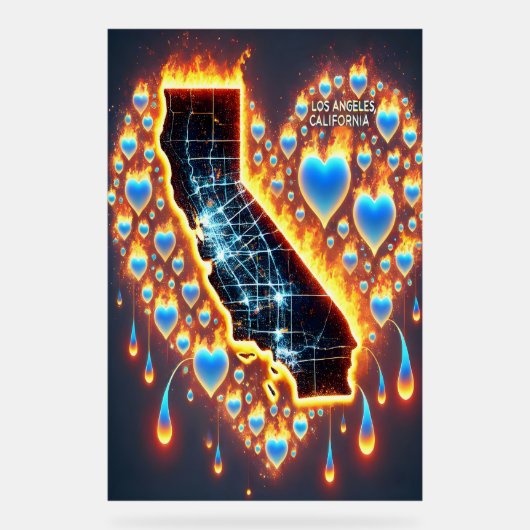 EN SOLIDARIDAD CON LOS ANGELES CALIFORNIA アクリルサイン (正面)