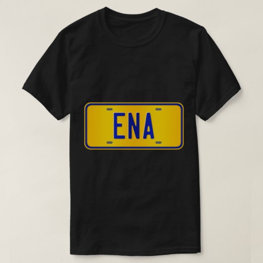 Ena名カスタムプレート番号デザイン- Gift For Ena Tシャツ (デザイン正面)