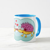 Enamorados de los erizos de Lindos. Erizo, erizo マグカップ (正面右)