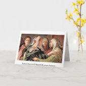 Enbrace Mary And St.Elizabeth By Jacopo Pontormo カード (黄色い花)