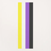 Enbyプライド(非バイナリフラグ) ヨガマット (正面)