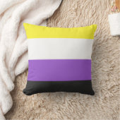 Enby (非バイナリプライド)フラグ クッション (ブランケット)