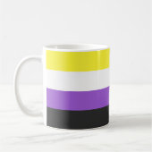 Enby (非バイナリプライド)フラグ コーヒーマグカップ (左)