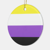 Enby (非バイナリプライド)フラグ セラミックオーナメント (左)