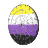 Enby (非バイナリプライド)フラグ ダーツボード (正面右)