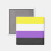 Enby (非バイナリプライド)フラグ マグネット (正面/裏面)