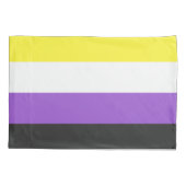 Enby (非バイナリプライド)フラグ 枕カバー (裏面-左)