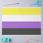 Enby (非バイナリプライド)フラグ 薄葉紙 (クラフト)