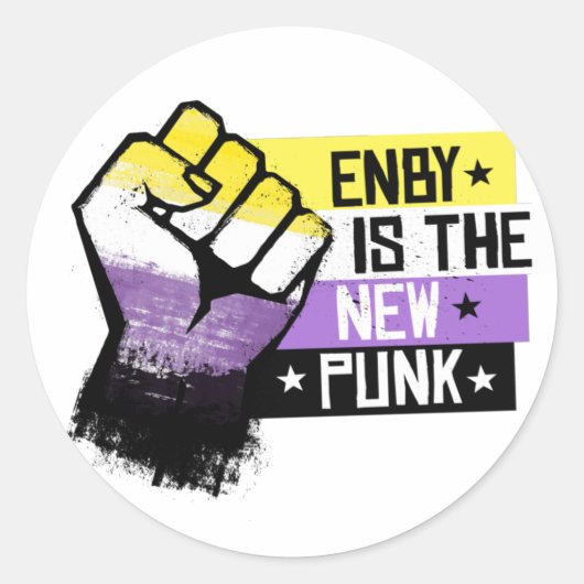 Enby is the new punk ラウンドシール (正面)