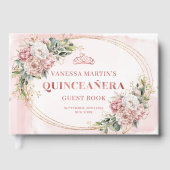 Encantador Libro de Firmas Quinceañera Rosa Polvo  ゲストブック (正面)