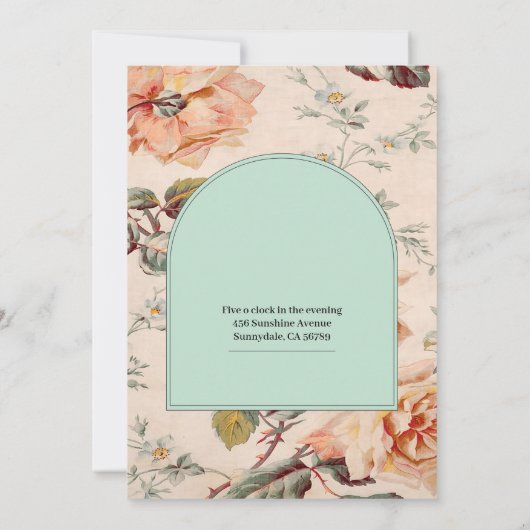 Encanto Floral Vintage 招待状 (裏面)
