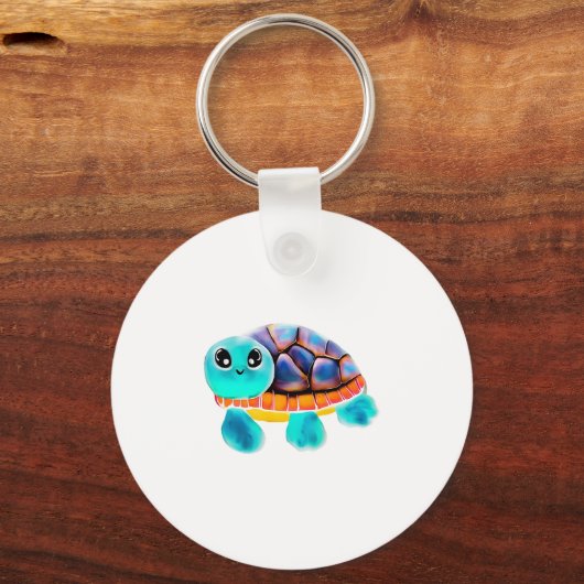 Encaustic painting turtle Copy キーホルダー (正面)