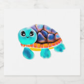Encaustic painting turtle Copy スパークリングワインラベル (シングルラベル)