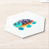 Encaustic painting turtle Copy ペーパーコースター (アングル)