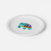 Encaustic painting turtle Copy ペーパープレート (アングル)