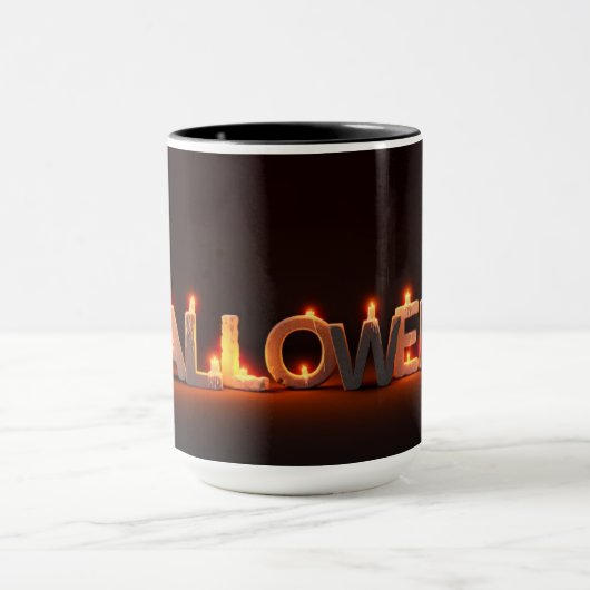 "Enchant your mornings with our Halloween mugs" マグカップ (中央)