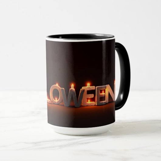 "Enchant your mornings with our Halloween mugs" マグカップ (正面右)