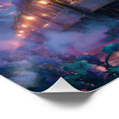 Enchanted Aurora Train Under Starlit Sky ポスター (コーナー)