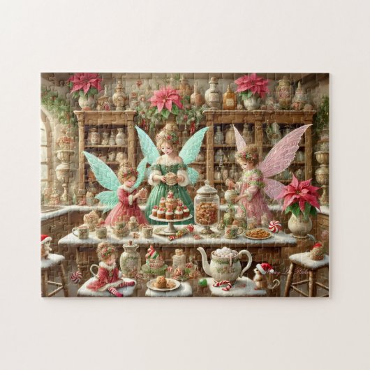 Enchanted Baking Fairy Christmas Kitchen ジグソーパズル (横)