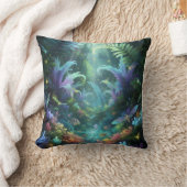 Enchanted Bioluminescent Forest Magical Jungle  クッション (ブランケット)