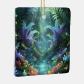 Enchanted Bioluminescent Forest Magical Jungle セラミックオーナメント (右)