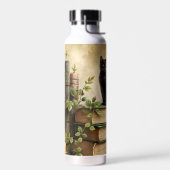 Enchanted Black Cat Library ウォーターボトル (左面)