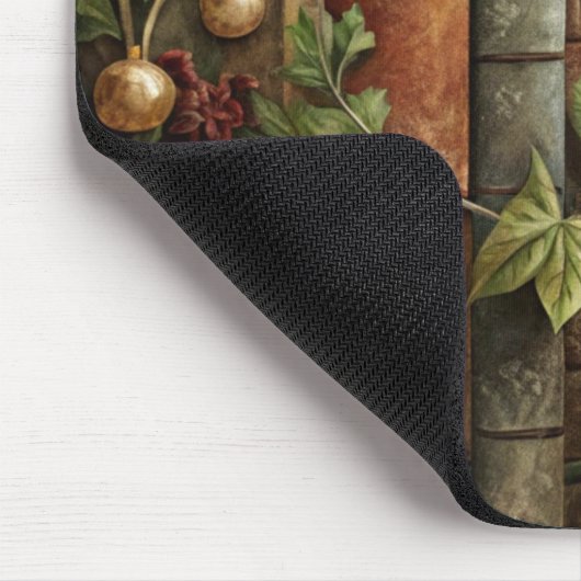 Enchanted Black Cat Library マウスパッド (コーナー)