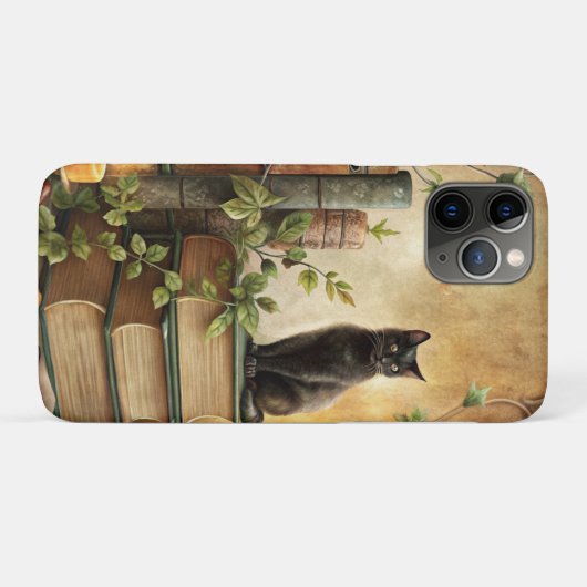 Enchanted Black Cat Library Case-Mate iPhoneケース (裏面(横))