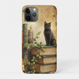 Enchanted Black Cat Library iPhone 11 Proケース