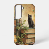 Enchanted Black Cat Library Samsung Galaxyケース (裏面)