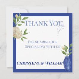 Enchanted Blue Garden Thank You サンキューカード