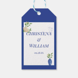 Enchanted Blue Lemon Blossom Wedding ギフトタグ