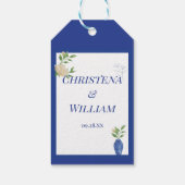 Enchanted Blue Lemon Blossom Wedding ギフトタグ (裏面)