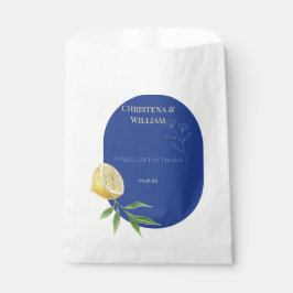 Enchanted Blue Lemon Blossom Wedding フェイバーバッグ