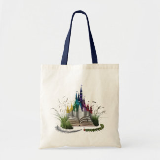 Enchanted Book Page Castle Budget Tote – Whimsical トートバッグ