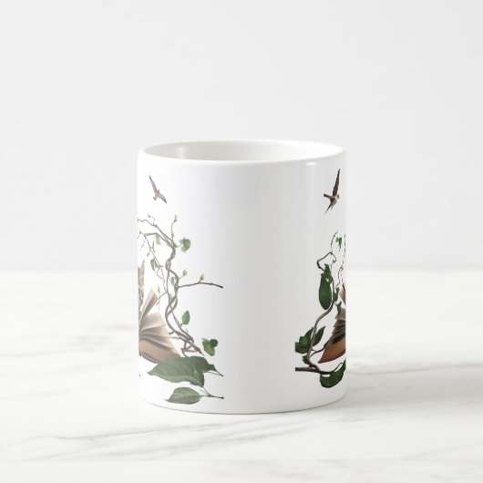 Enchanted Bookworm Kitten Coffee Mug  コーヒーマグカップ (中央)