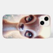 Enchanted Celestial Fawn Art Sparkling Galaxy Eyes Case-Mate iPhoneケース (裏面 (横))