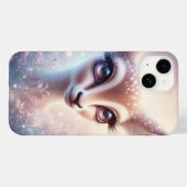 Enchanted Celestial Fawn Art Sparkling Galaxy Eyes Case-Mate iPhoneケース (裏面 (横))