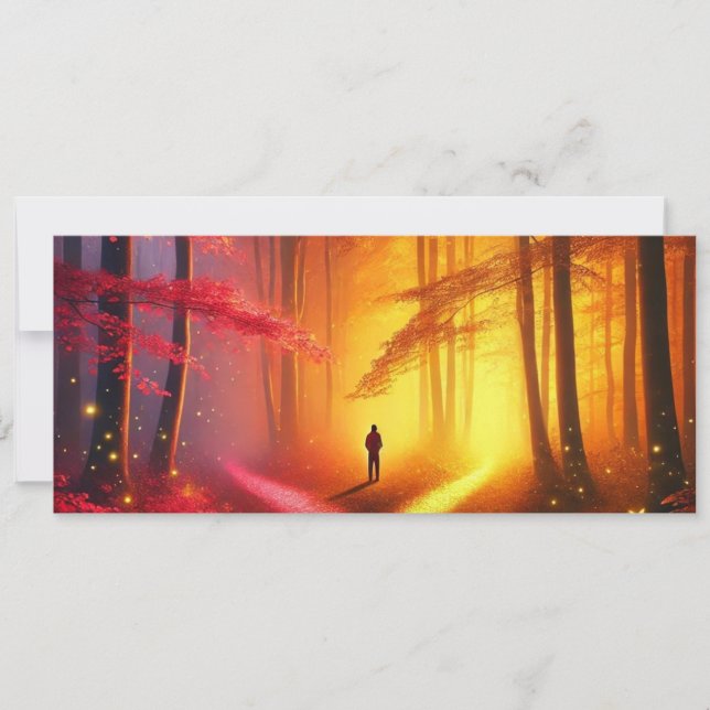 Enchanted Crossroads – Vibrant Autumn Forest Art P (正面)