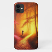 Enchanted Crossroads – Vibrant Autumn Forest Art P Case-Mate iPhoneケース (裏面)