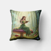 Enchanted Day Fairy Reading a Book クッション (裏面)