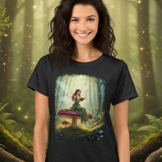 Enchanted Day Fairy Reading a Book Tシャツ