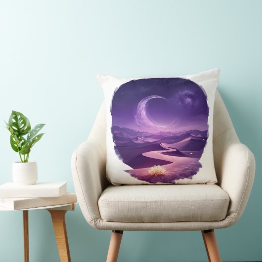 Enchanted Desert Mirage Artwork – Glowing Flowers  クッション (椅子)