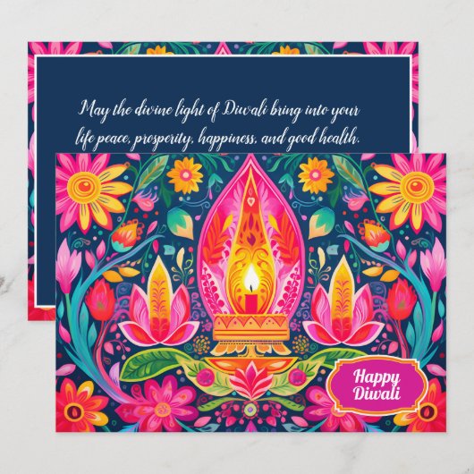 Enchanted Diwali Gardens card 招待状 (正面/裏面)