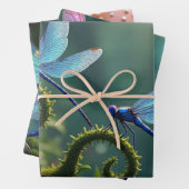 Enchanted Dragonfly Floral Set ラッピングペーパーシート (インサイチュ)