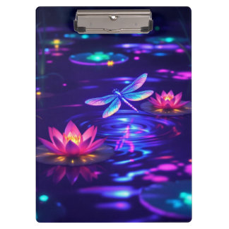 Enchanted Dragonfly Glow Clipboard | Bioluminescen クリップボード